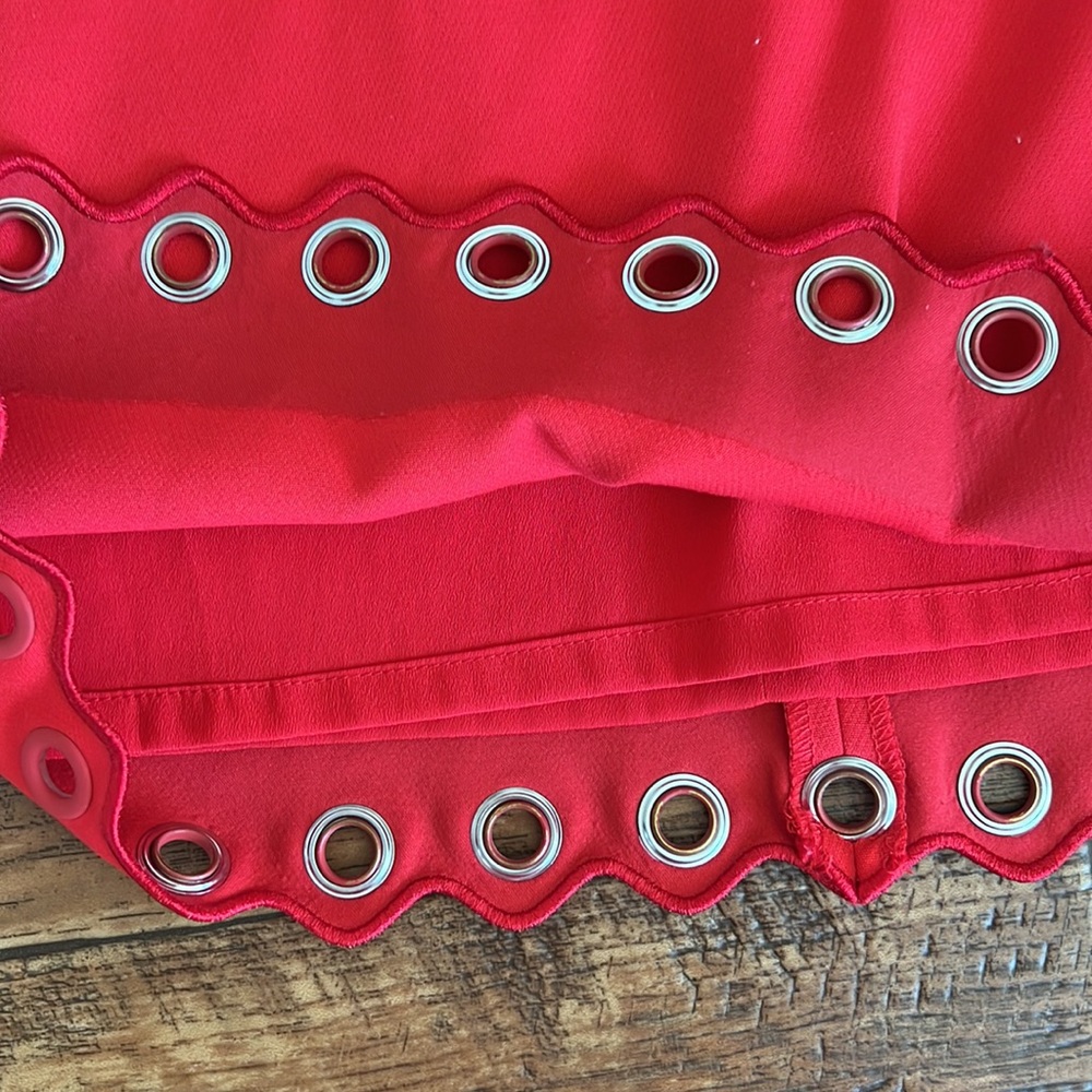 Red J. Crew Sleeveless Knee Length Dress, size 00 - Picture 5 of 9